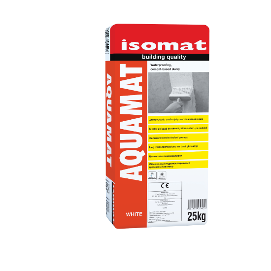 Mortar subsoluri bazine Isomat AQUAMAT Alb