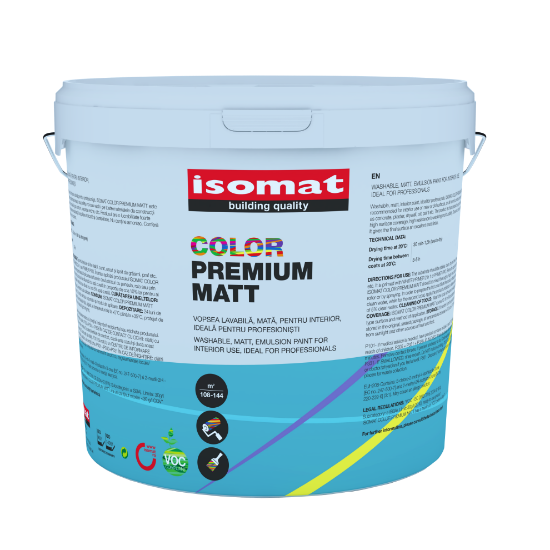 Vopsea lavabilă interior ISOMAT COLOR PREMIUM MATT