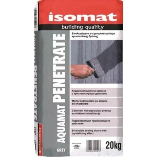 Poza cu Mortar hidroizolant cu actiune de cristalizare ISOMAT AQUAMAT-PENETRATE Gri 20kg