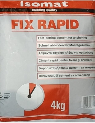 Poza cu Ciment cu priza rapida pentru ancorari ISOMAT FIX-RAPID Gri 4kg