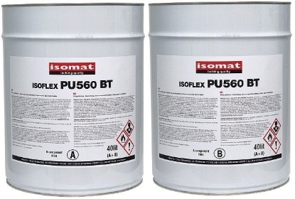 Poza cu Hidroizolatie lichida poliuretanic-bituminoasa bicomponenta ISOMAT ISOFLEX-PU 560 BT 40L
