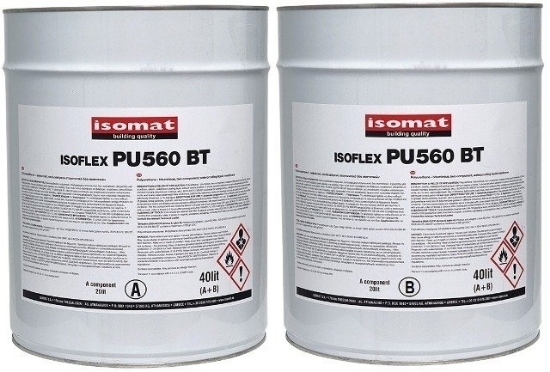 Poza cu Hidroizolatie lichida poliuretanic-bituminoasa bicomponenta ISOMAT ISOFLEX-PU 560 BT 10L