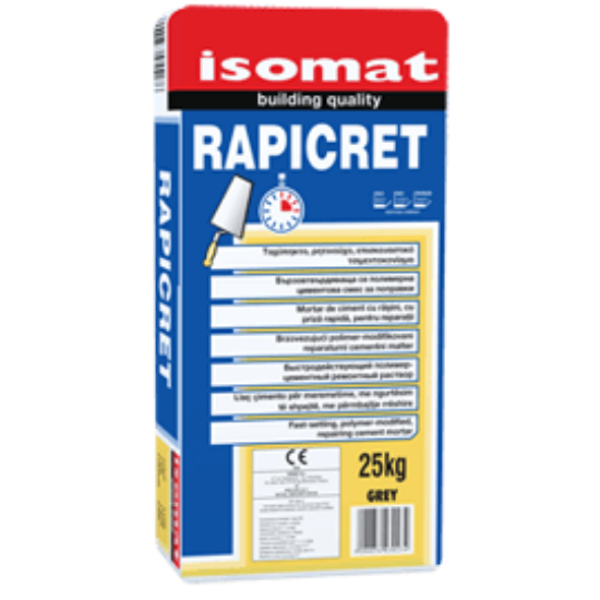 Poza cu Mortar reparaţii beton clasa R3, ISOMAT RAPICRET Gri, 25kg