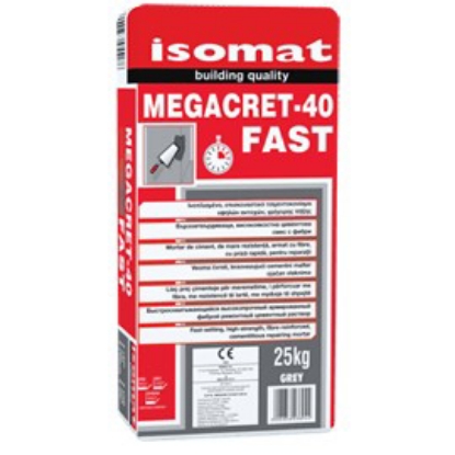 Poza cu Mortar reparaţii rapide Isomat MEGACRET-40 FAST Gri, 25kg